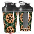 Decal Style Skin Wrap works with Blender Bottle 20oz Floral Pattern Orange (BOTTLE NOT INCLUDED)