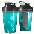 Decal Style Skin Wrap works with Blender Bottle 20oz Bokeh Butterflies Neon Teal (BOTTLE NOT INCLUDED)