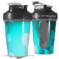 Decal Style Skin Wrap works with Blender Bottle 20oz Bokeh Hex Neon Teal (BOTTLE NOT INCLUDED)