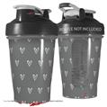 Decal Style Skin Wrap works with Blender Bottle 20oz Hearts Gray On White (BOTTLE NOT INCLUDED)