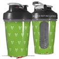 Decal Style Skin Wrap works with Blender Bottle 20oz Hearts Green On White (BOTTLE NOT INCLUDED)