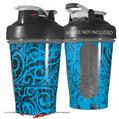 Decal Style Skin Wrap works with Blender Bottle 20oz Folder Doodles Blue Medium (BOTTLE NOT INCLUDED)