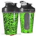 Decal Style Skin Wrap works with Blender Bottle 20oz Folder Doodles Neon Green (BOTTLE NOT INCLUDED)