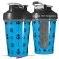 Decal Style Skin Wrap works with Blender Bottle 20oz Nautical Anchors Away 02 Blue Medium (BOTTLE NOT INCLUDED)