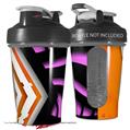 Decal Style Skin Wrap works with Blender Bottle 20oz Black Waves Orange Hot Pink (BOTTLE NOT INCLUDED)