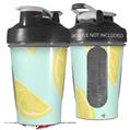 Decal Style Skin Wrap works with Blender Bottle 20oz Lemons Blue (BOTTLE NOT INCLUDED)