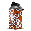 Skin Decal Wrap for 2017 RTIC One Gallon Jug Locknodes 03 Burnt Orange (Jug NOT INCLUDED) by WraptorSkinz