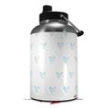 Skin Decal Wrap for 2017 RTIC One Gallon Jug Hearts Light Blue (Jug NOT INCLUDED) by WraptorSkinz