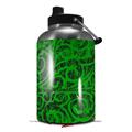 Skin Decal Wrap for 2017 RTIC One Gallon Jug Folder Doodles Green (Jug NOT INCLUDED) by WraptorSkinz