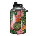 Skin Decal Wrap for 2017 RTIC One Gallon Jug Famingos and Flowers Pink (Jug NOT INCLUDED) by WraptorSkinz
