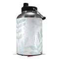 Skin Decal Wrap for 2017 RTIC One Gallon Jug Watercolor Leaves Blues (Jug NOT INCLUDED) by WraptorSkinz