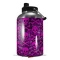 Skin Decal Wrap for 2017 RTIC One Gallon Jug Pink Skull Bones (Jug NOT INCLUDED) by WraptorSkinz