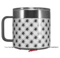 Skin Decal Wrap for Yeti Coffee Mug 14oz Kearas Daisies Black on White - 14 oz CUP NOT INCLUDED by WraptorSkinz