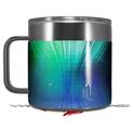 Skin Decal Wrap for Yeti Coffee Mug 14oz Bent Light Seafoam Greenish - 14 oz CUP NOT INCLUDED by WraptorSkinz