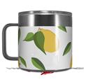 Skin Decal Wrap for Yeti Coffee Mug 14oz Lemon Leaves White - 14 oz CUP NOT INCLUDED by WraptorSkinz