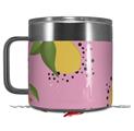 Skin Decal Wrap for Yeti Coffee Mug 14oz Lemon Pink - 14 oz CUP NOT INCLUDED by WraptorSkinz