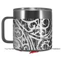 Skin Decal Wrap for Yeti Coffee Mug 14oz Folder Doodles White - 14 oz CUP NOT INCLUDED by WraptorSkinz