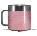 Skin Decal Wrap for Yeti Coffee Mug 14oz Palms 01 Pink On Pink - 14 oz CUP NOT INCLUDED by WraptorSkinz
