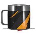 Skin Decal Wrap for Yeti Coffee Mug 14oz Jagged Camo Orange - 14 oz CUP NOT INCLUDED by WraptorSkinz