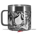 Skin Decal Wrap compatible with Yeti Coffee Mug 14oz Liquid Metal Chrome - 14 oz CUP NOT INCLUDED by WraptorSkinz