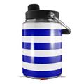 Skin Decal Wrap for Yeti Half Gallon Jug Psycho Stripes Blue and White - JUG NOT INCLUDED by WraptorSkinz