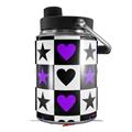 Skin Decal Wrap for Yeti Half Gallon Jug Purple Hearts And Stars - JUG NOT INCLUDED by WraptorSkinz