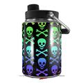 Skin Decal Wrap for Yeti Half Gallon Jug Skull and Crossbones Rainbow - JUG NOT INCLUDED by WraptorSkinz