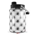 Skin Decal Wrap for Yeti Half Gallon Jug Kearas Daisies Black on White - JUG NOT INCLUDED by WraptorSkinz
