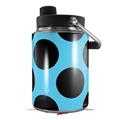 Skin Decal Wrap for Yeti Half Gallon Jug Kearas Polka Dots Black And Blue - JUG NOT INCLUDED by WraptorSkinz