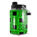 Skin Decal Wrap for Yeti Half Gallon Jug Criss Cross Green - JUG NOT INCLUDED by WraptorSkinz