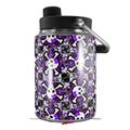 Skin Decal Wrap for Yeti Half Gallon Jug Splatter Girly Skull Purple - JUG NOT INCLUDED by WraptorSkinz