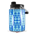 Skin Decal Wrap for Yeti Half Gallon Jug Skull And Crossbones Pattern Blue - JUG NOT INCLUDED by WraptorSkinz
