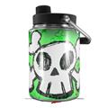 Skin Decal Wrap for Yeti Half Gallon Jug Cartoon Skull Green - JUG NOT INCLUDED by WraptorSkinz