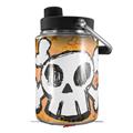 Skin Decal Wrap for Yeti Half Gallon Jug Cartoon Skull Orange - JUG NOT INCLUDED by WraptorSkinz
