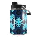Skin Decal Wrap for Yeti Half Gallon Jug Abstract Floral Blue - JUG NOT INCLUDED by WraptorSkinz
