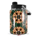 Skin Decal Wrap for Yeti Half Gallon Jug Floral Pattern Orange - JUG NOT INCLUDED by WraptorSkinz