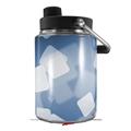 Skin Decal Wrap for Yeti Half Gallon Jug Bokeh Squared Blue - JUG NOT INCLUDED by WraptorSkinz