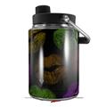 Skin Decal Wrap for Yeti Half Gallon Jug Rainbow Lips Black - JUG NOT INCLUDED by WraptorSkinz