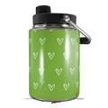 Skin Decal Wrap for Yeti Half Gallon Jug Hearts Green On White - JUG NOT INCLUDED by WraptorSkinz