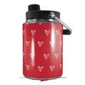 Skin Decal Wrap for Yeti Half Gallon Jug Hearts Red On White - JUG NOT INCLUDED by WraptorSkinz