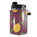 Skin Decal Wrap for Yeti Half Gallon Jug Lemon Leaves Burgandy - JUG NOT INCLUDED by WraptorSkinz