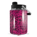 Skin Decal Wrap for Yeti Half Gallon Jug Folder Doodles Fuchsia - JUG NOT INCLUDED by WraptorSkinz