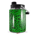 Skin Decal Wrap for Yeti Half Gallon Jug Folder Doodles Green - JUG NOT INCLUDED by WraptorSkinz