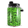Skin Decal Wrap for Yeti Half Gallon Jug Folder Doodles Neon Green - JUG NOT INCLUDED by WraptorSkinz