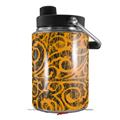 Skin Decal Wrap for Yeti Half Gallon Jug Folder Doodles Orange - JUG NOT INCLUDED by WraptorSkinz