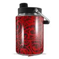 Skin Decal Wrap for Yeti Half Gallon Jug Folder Doodles Red - JUG NOT INCLUDED by WraptorSkinz