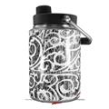 Skin Decal Wrap for Yeti Half Gallon Jug Folder Doodles White - JUG NOT INCLUDED by WraptorSkinz