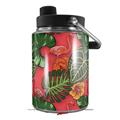 Skin Decal Wrap for Yeti Half Gallon Jug Famingos and Flowers Coral - JUG NOT INCLUDED by WraptorSkinz