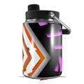 Skin Decal Wrap for Yeti Half Gallon Jug Black Waves Orange Hot Pink - JUG NOT INCLUDED by WraptorSkinz