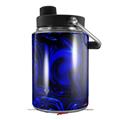 Skin Decal Wrap compatible with Yeti Half Gallon Jug Liquid Metal Chrome Royal Blue - JUG NOT INCLUDED by WraptorSkinz